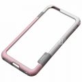 Чехол-бампер силиконовый для Apple iPhone 6 Plus / 6S Plus (розовый с белым) Walnutt