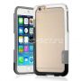 Чехол-бампер силиконовый для Apple iPhone 6 / 6S (черный с белым) Walnutt