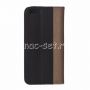 Чехол-книжка кожаный для Apple iPhone 6 [с деревянной вставкой] (дуб)