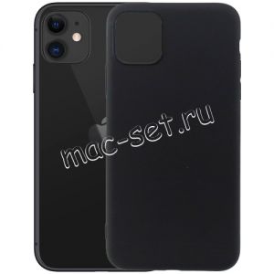 Чехол-накладка силиконовый для Apple iPhone 11 (черный 1.0мм) матовый