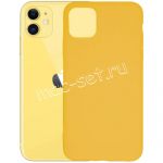 Чехол-накладка силиконовый для Apple iPhone 11 (желтый 1.0мм) матовый
