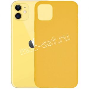 Чехол-накладка силиконовый для Apple iPhone 11 (желтый 1.0мм) матовый