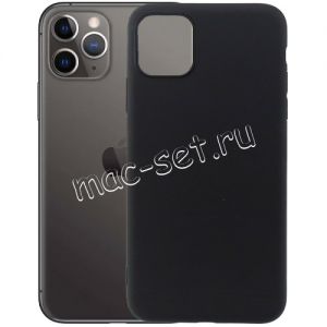 Чехол-накладка силиконовый для Apple iPhone 11 Pro (черный 1.0мм) матовый