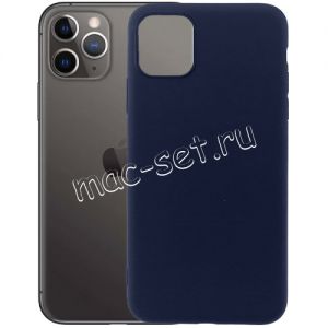 Чехол-накладка силиконовый для Apple iPhone 11 Pro Max (синий 1.0мм) матовый