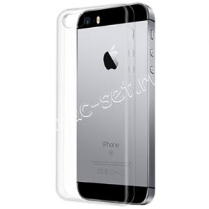 Чехол-накладка силиконовый для Apple iPhone 5 / 5S / SE (прозрачный 1.0мм)