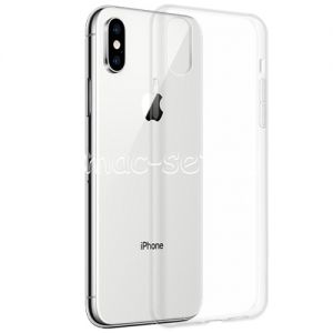Чехол-накладка силиконовый для Apple iPhone X / XS (прозрачный 1.0мм)