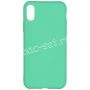 Чехол-накладка силиконовый для Apple iPhone X / XS (бирюзовый 1.0мм) матовый