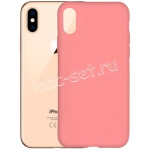 Чехол-накладка силиконовый для Apple iPhone X / XS (розовый 1.0мм) матовый
