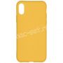 Чехол-накладка силиконовый для Apple iPhone X / XS (желтый 1.0мм) матовый