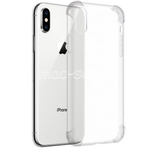Чехол-накладка силиконовый для Apple iPhone X / XS (прозрачный 1.0мм) противоударный