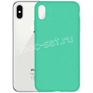Чехол-накладка силиконовый для Apple iPhone XS Max (бирюзовый 1.0мм) матовый
