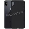 Чехол-накладка силиконовый для Apple iPhone XS Max (черный 1.0мм) матовый