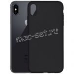 Чехол-накладка силиконовый для Apple iPhone XS Max (черный 1.0мм) матовый