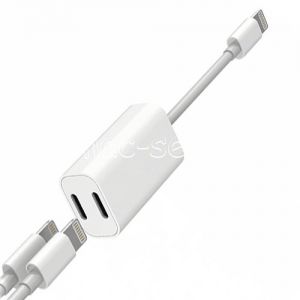 Кабель-переходник Apple Lightning - 2 x Apple Lightning (белый)