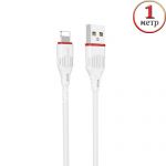 Дата-кабель для Apple Lightning 1м Borofone BX17 Enjoy (белый)