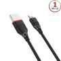 Дата-кабель для Apple Lightning 1м Borofone BX17 Enjoy (черный)