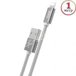 Дата-кабель для Apple Lightning 1м [плетеный] HOCO X2 Rapid Charging (серый)