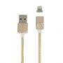 Дата-кабель для Apple Lightning 1м магнитный [плетеный] Red Line (золотистый)