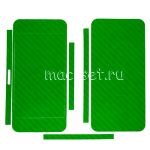 Виниловая наклейка "карбон" для Apple iPhone 5 [комплект] (зеленая)