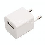 Сетевое зарядное устройство 1xUSB 1000mA для Apple iPhone / iPod куб (белое)