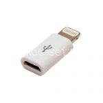 Переходник microUSB - Apple 8 контактный разъем Lightning (белый)