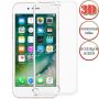 Защитное стекло 3D для Apple iPhone 7 Plus / 8 Plus [клеится на весь экран] с силиконовой рамкой (белое)