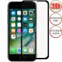 Защитное стекло 3D для Apple iPhone 7 Plus / 8 Plus [клеится на весь экран] с силиконовой рамкой (черное)