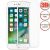 Защитное стекло 3D для Apple iPhone 7 / 8 [клеится на весь экран] с силиконовой рамкой (белое)