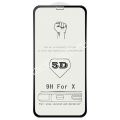 Защитное стекло 3D для Apple iPhone X / XS [изогнутое клеится на весь экран] (черное)