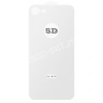 Защитное стекло 3D для Apple iPhone 7 / 8 заднее [изогнутое клеится полностью] (белое)