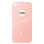Защитное стекло 3D для Apple iPhone 7 / 8 заднее [изогнутое клеится полностью] (розовое)