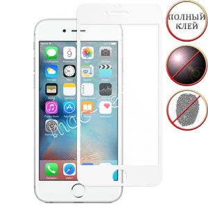 Защитное стекло для Apple iPhone 6 / 6S [клеится на весь экран] Aiwo (белое матовое)