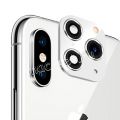 Защитное стекло для камеры Apple iPhone X / XS [дизайн под iPhone 11 Pro] (белое)