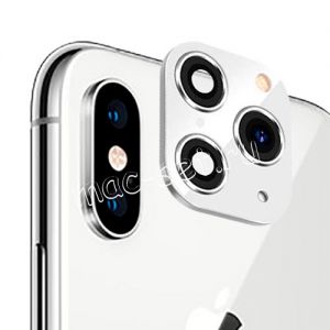 Защитное стекло для камеры Apple iPhone X / XS [дизайн под iPhone 11 Pro] (белое)