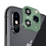 Защитное стекло для камеры Apple iPhone X / XS [дизайн под iPhone 11 Pro] (зеленое)