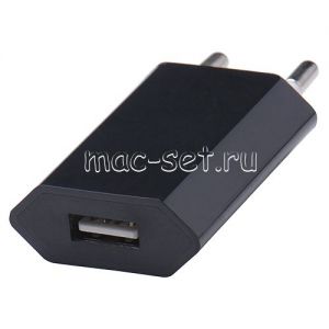 Сетевое зарядное устройство 1xUSB 1000mA для Apple iPhone (черное)