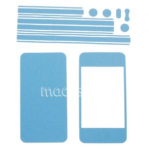 Виниловая наклейка (комплект) для Apple iPhone 4 / 4S (голубая)