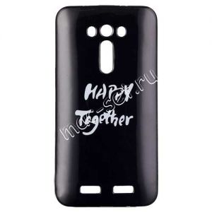 Чехол-накладка силиконовый для ASUS ZenFone 2 Laser ZE550KL с принтом (Надпись Happy Together)