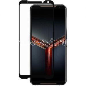 Защитное стекло для ASUS ROG Phone II ZS660KL [на весь экран] (черное)