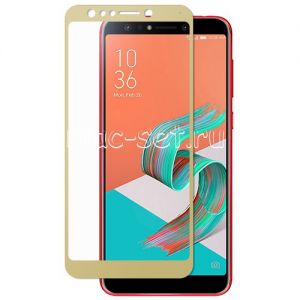 Защитное стекло для ASUS ZenFone 5 Lite ZC600KL [на весь экран] (золотистое)