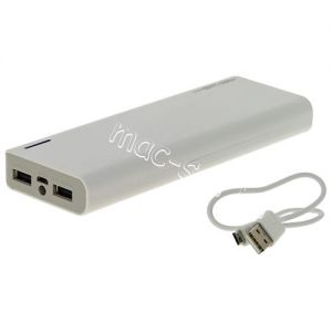 Внешний аккумулятор 12000 mAh [2 USB 1000/2100mA] Red Line R6 (белый)