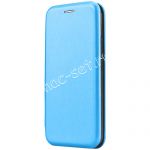 Чехол-книжка кожаный для Huawei P Smart (2019) (голубой) Fashion Case