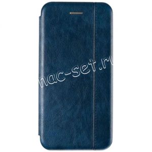 Чехол-книжка кожаный для Huawei Honor 7C (синий) Retro Case