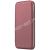Чехол-книжка кожаный для Huawei P Smart (2019) (темно-красный) Fashion Case