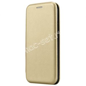 Чехол-книжка кожаный для Nokia 7.2 (золотистый) Fashion Case