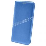Чехол-книжка кожаный для Huawei Honor 7C Pro (синий) Book Case New