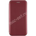 Чехол-книжка кожаный для Samsung Galaxy A31 A315 (темно-красный) Unit