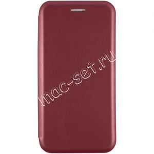 Чехол-книжка кожаный для Samsung Galaxy A31 A315 (темно-красный) Unit