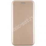 Чехол-книжка кожаный для Samsung Galaxy A31 A315 (золотистый) Unit