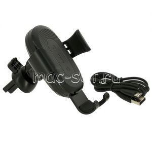 Автодержатель для телефона в воздуховод Baseus WXYL-01 с беспроводной зарядкой раздвижной (черный)